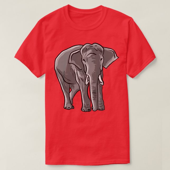 T-shirt Illustration des éléphants (Design devant)