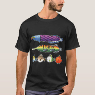 T-shirt Illustration des espèces de poissons de Wii Sports