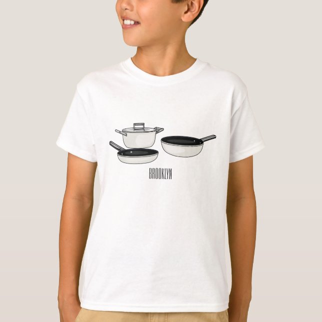 T-shirt Illustration des jeux de cuisine (Devant)