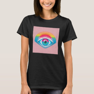 T-shirt Illustration des yeux arc-en-ciel mignons Larmes c