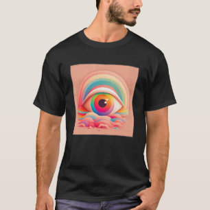 T-shirt Illustration des yeux arc-en-ciel mignons Larmes c