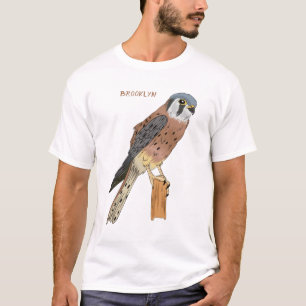 T-shirt Illustration d'oiseau américain Kestrel