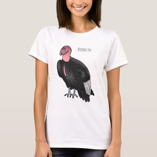 T-shirt Illustration d'oiseau condor de Californie (Devant)