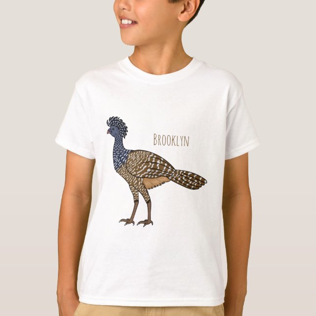 T-shirt Illustration d'oiseau de curassow (Devant)