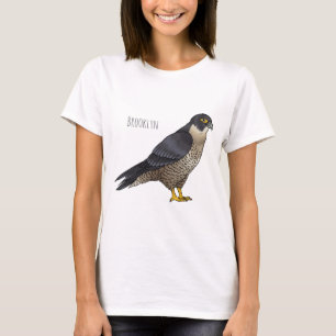 T-shirt Illustration d'oiseau de faucon pèlerin