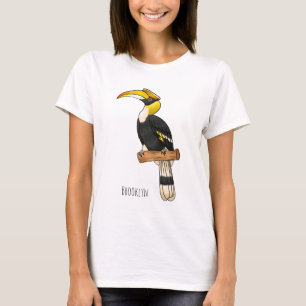 T-shirt Illustration d'oiseau de grande corneille