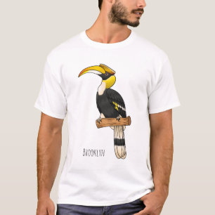 T-shirt Illustration d'oiseau de grande corneille