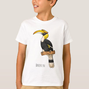 T-shirt Illustration d'oiseau de grande corneille