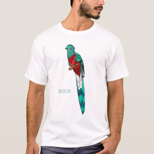 T-shirt Illustration d'oiseau de quetzal resplendissant