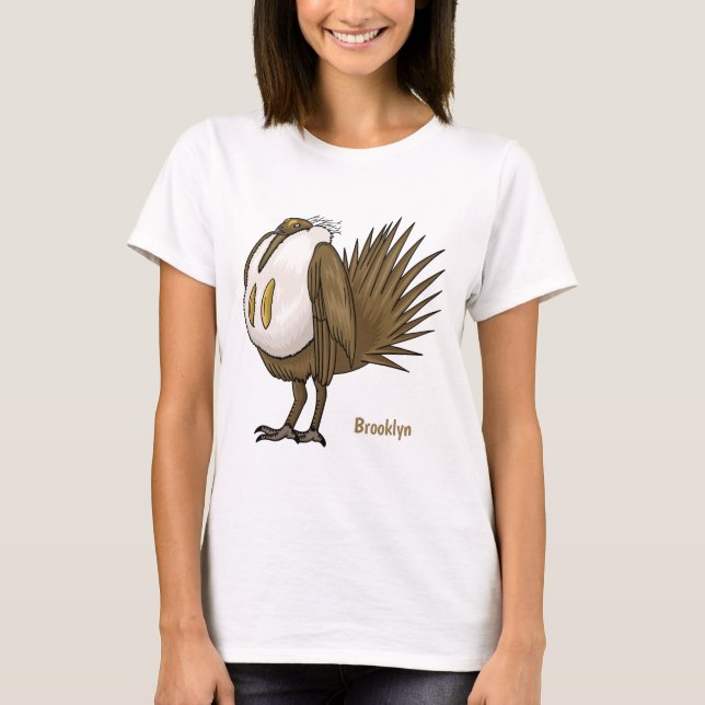 T-shirt Illustration d'oiseau de tétras des armoises (Devant)