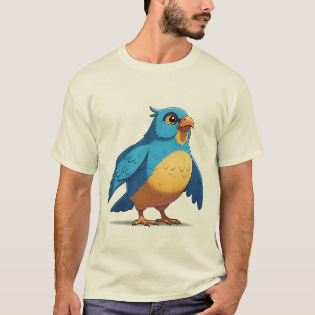 T-shirt Illustration d'oiseau exotique coloré isolé  (Devant)