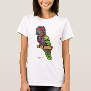 T-shirt Illustration d'oiseau perroquet à tête de faucon