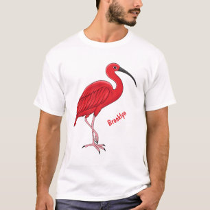 T-shirt Illustration d'oiseau Scarlet ibis
