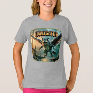 T-shirt Illustration d'Owligator – Un Alligator Hibou Drôl