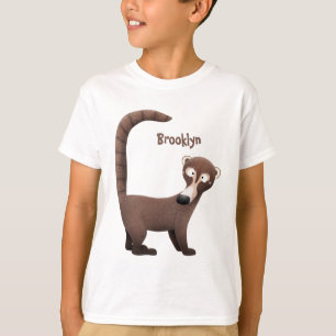 T-shirt Illustration drôle curieuse de dessin animé de coa
