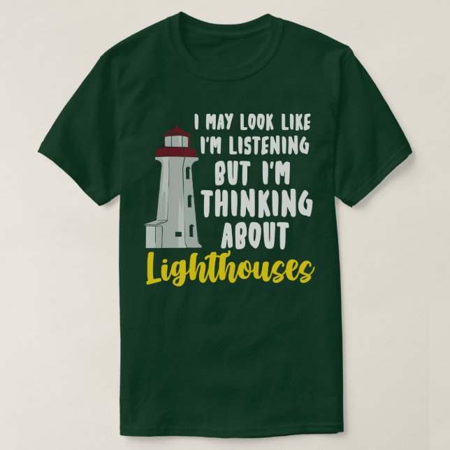 T-shirt Illustration drôle du phare (Design devant)