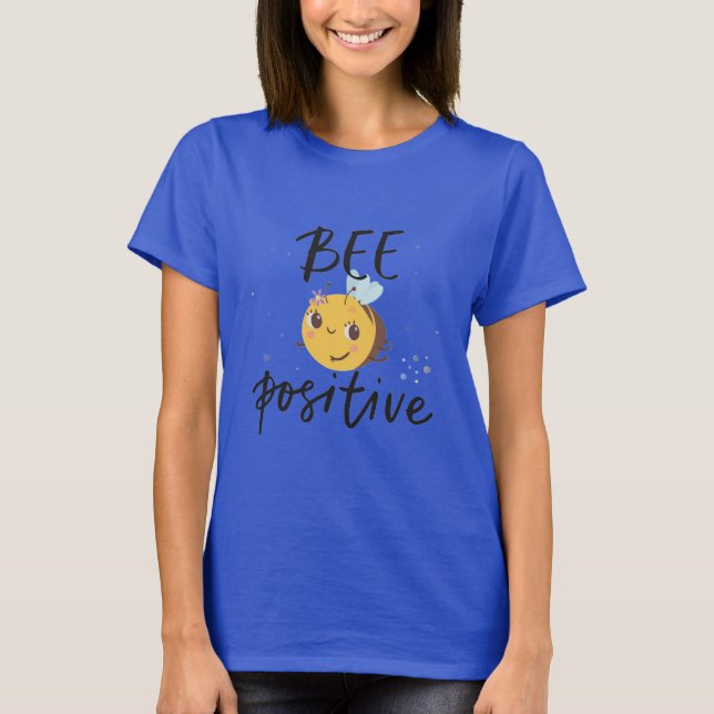 T-shirt Illustration du bourdon d'abeille positif (Devant)