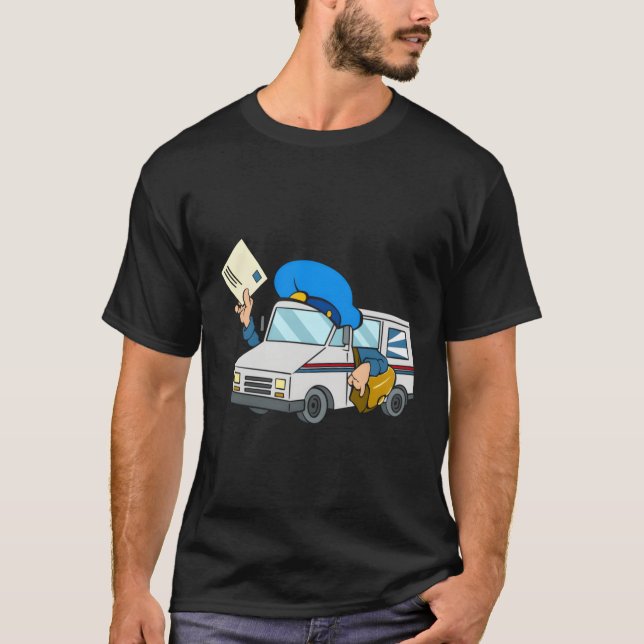T-shirt Illustration du camion de service postal M (Devant)