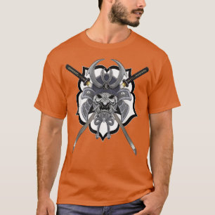 T-shirt Illustration du casque Samurai Ninja Katana