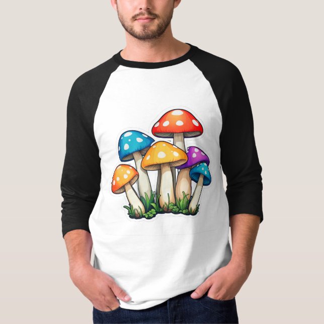 T-shirt Illustration du champignon transparent (Devant)