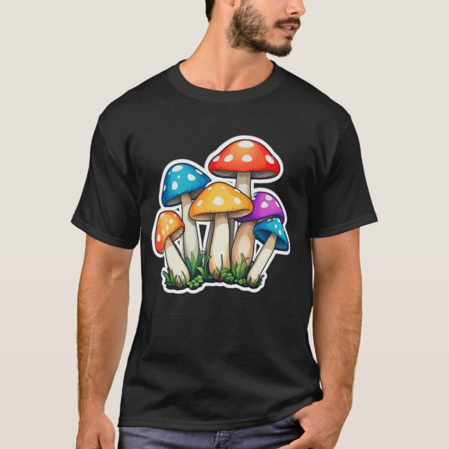 T-shirt Illustration du champignon transparent (Devant)