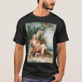 T-shirt Illustration Du Chasseur De Repos vintage Par Aert