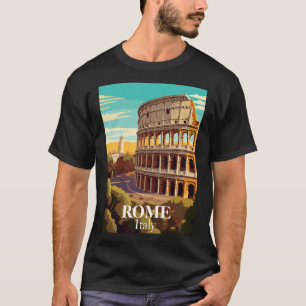 T-shirt Illustration du Colosseum de Rome Italie Voyage