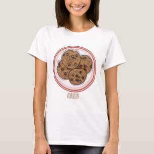 T-shirt Illustration du cookie de puce à chocolat