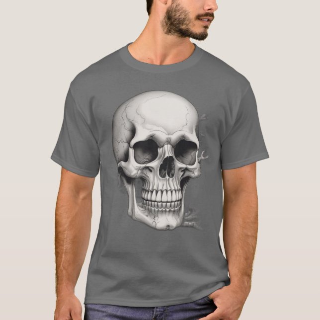 T-shirt Illustration du crâne (Devant)