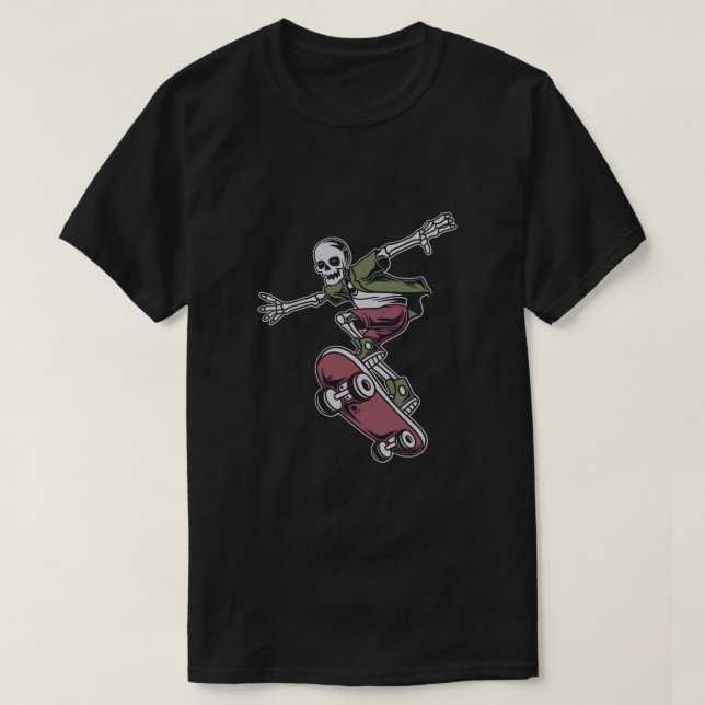 T-shirt illustration du crâne avec panneau de position vol (Design devant)