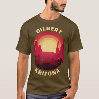 T-shirt Illustration du désert de Gilbert Arizona Vintage