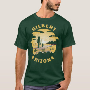 T-shirt Illustration du désert de Gilbert Arizona Vintage 