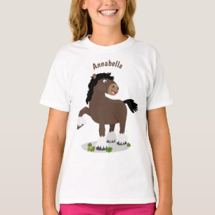T-shirt Illustration du dessin animé de Cute Clydesdale