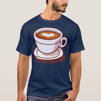 T-shirt Illustration du dessin sur le café
