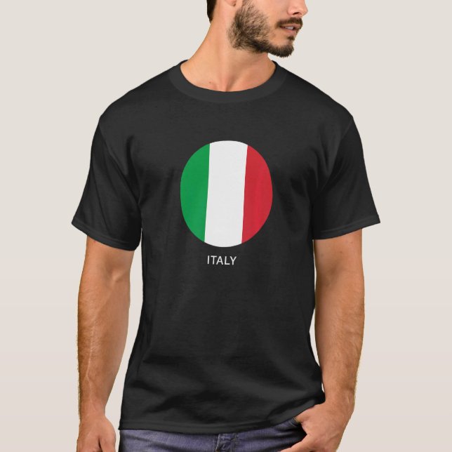 T-shirt Illustration du drapeau de l'Italie (Devant)