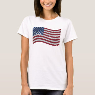 T-shirt Illustration du drapeau des États-Unis en pierre d