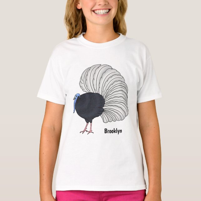 T-shirt Illustration du faisan de Bulwer (Devant)