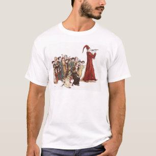 T-shirt Illustration du joueur de pipeau pie du livre de