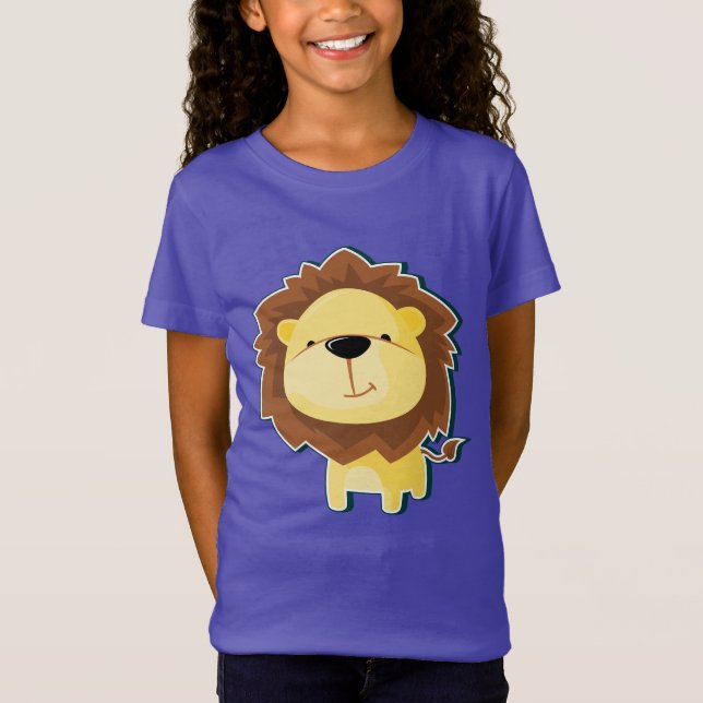 T-Shirt Illustration du lion mignon (Devant)