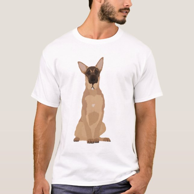 T-shirt Illustration du Malinois belge ! (Devant)