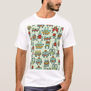 T-shirt Illustration du Motif Vintage des Aliens robots