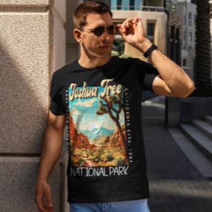 T-shirt Illustration du parc national de Joshua Tree en ét