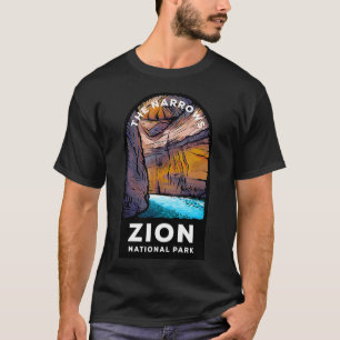 T-shirt Illustration du parc national de la Zion Narrows