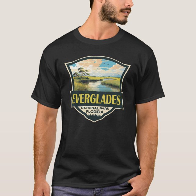 T-shirt Illustration du parc national des Everglades Art d (Devant)