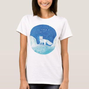 T-shirt Illustration du Petit Renard arctique (Vulpes lago