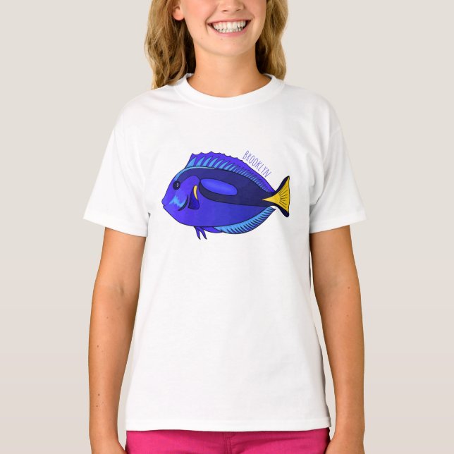 T-shirt Illustration du poisson de la cuve bleue (Devant)