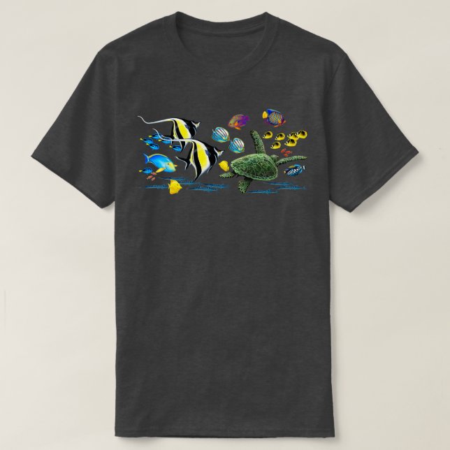 T-shirt Illustration du poisson tropical de Molokini Cove  (Design devant)