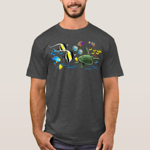 T-shirt Illustration du poisson tropical de Molokini Cove