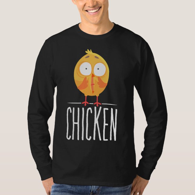 T-shirt Illustration du poulet effrayé (Devant)