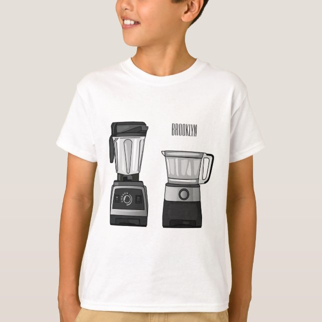 T-shirt Illustration du processeur et du mixeur alimentair (Devant)